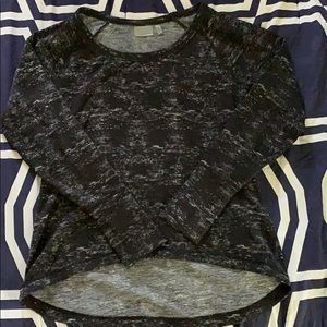 Athleta heather grey black sweatshirt